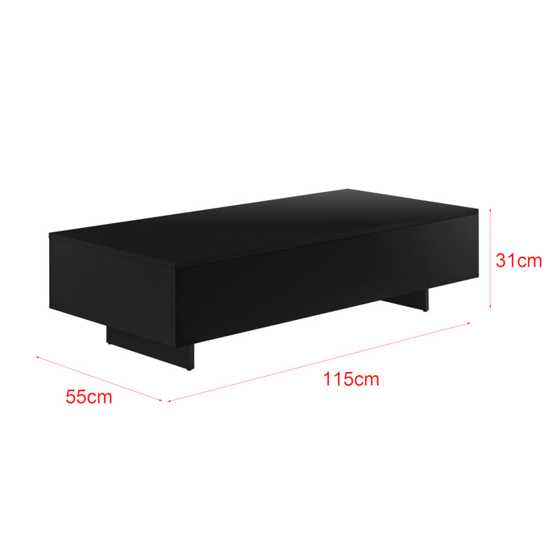 Maßskizze Couchtisch Lärketorp 115x55x31 cm in versch. Farben en.casa