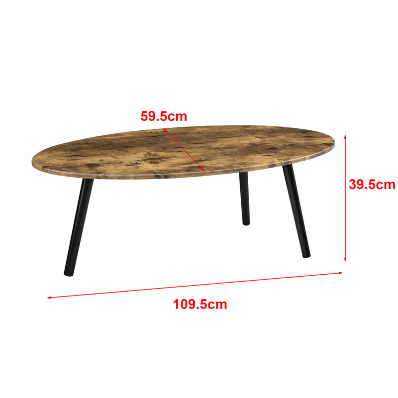 Maßskizze Couchtisch Viborg 109,5 x 59,5 x 39,5 cm versch. Farben en.casa