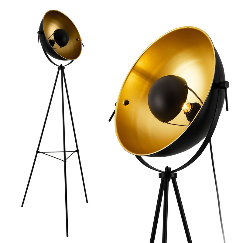 Maßskizze Stehleuchte Angers 158 cm Max 60W E27 Metall versch. Farben lux.pro