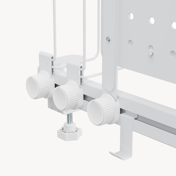 Schreibtisch-Organizer Sauda zum Anklemmen 50x50 cm Stahl Weiß [en.casa]