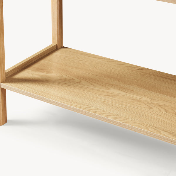 Konsolentisch Ferrersp mit 2 Schubladen 100x40x80 cm Eicheoptik/Sandfarben [en.casa]