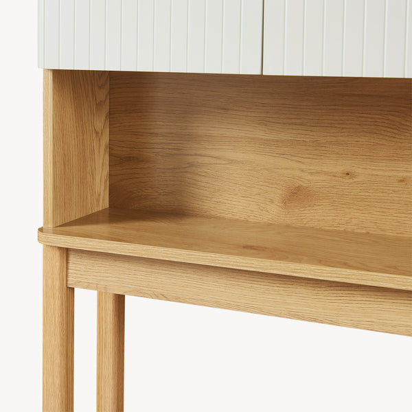 Toilettenschrank Ferrersp 160x63x20 cm Eicheoptik/Sandfarben [en.casa]