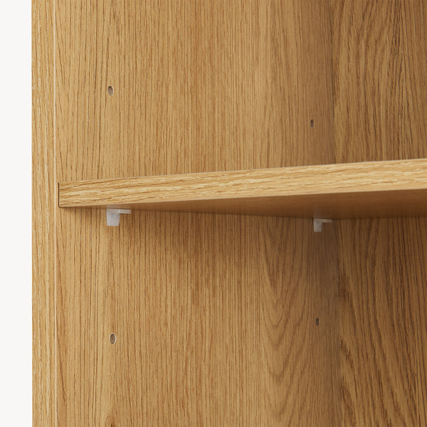 Hochschrank Ferrersp 160x42x35 cm Eicheoptik/Sandfarben [en.casa]