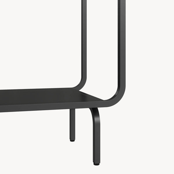 Bücherregal Færder Stahl 145x76x33 cm Schwarz [en.casa]