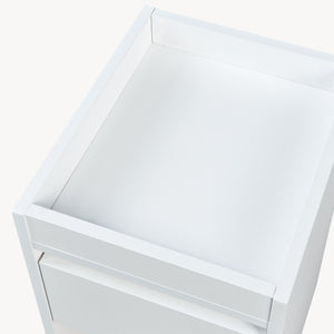 Nachttisch Lure 55x30x35 cm Weiß/Eicheoptik [en.casa]