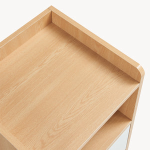 Nachttisch Bordkak 45x36x34 cm Eicheoptik/Weiß [en.casa]