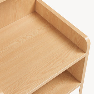 Nachttisch Bordkak mit Regal 75x35x30 cm Eicheoptik/Weiß [en.casa]