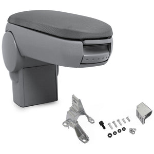 Mittelarmlehne Golf 4, Bora, Beetle mit Staufach Textil Grau pro.tec - premiumXL