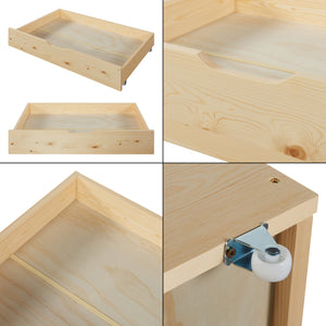 Doppel-Kinderbett Sonkajärvi 90x200cm Kiefernholz Natur [en.casa]