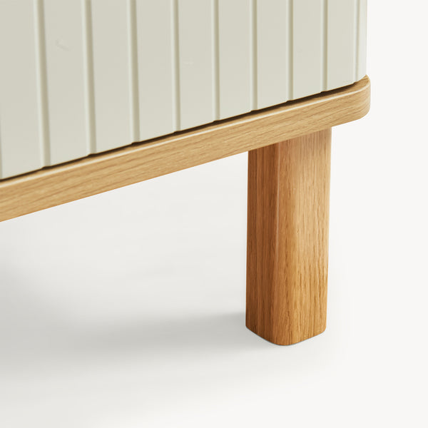 Badezimmerschrank Ferrersp 80x40x35 cm Eicheoptik/Sandfarben [en.casa]