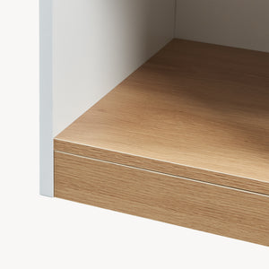 Nachttisch Lure 55x30x35 cm Weiß/Eicheoptik [en.casa]