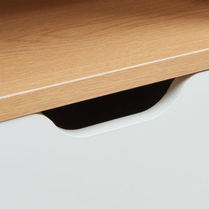 Nachttisch Bordkak 45x36x34 cm Eicheoptik/Weiß [en.casa]