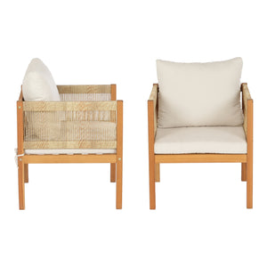 Gartenmöbelset Cannole 4-tlg. Akazienholz Holzfarben [casa.pro]