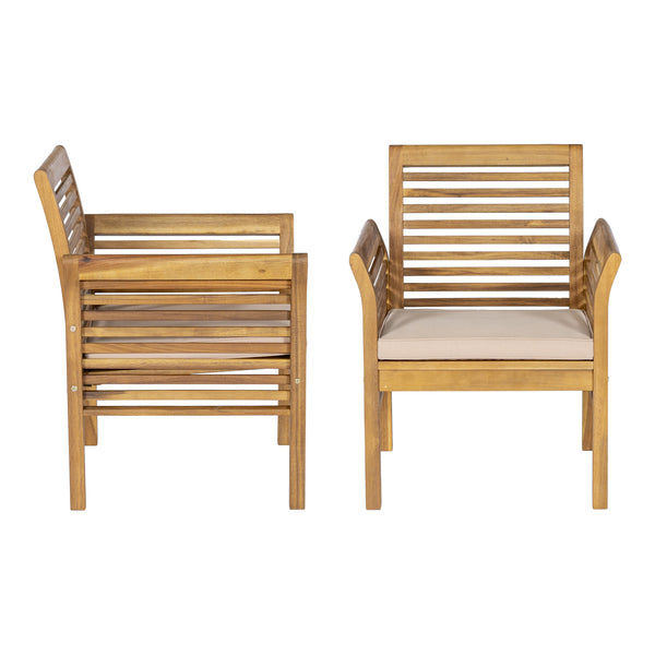 Gartenmöbelset Candela 4-tlg. Akazienholz Holzfarben [casa.pro]