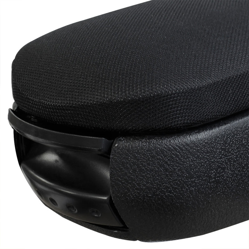 Maßskizze Mittelarmlehne AUDI A4 mit Staufach Textil Schwarz pro.tec