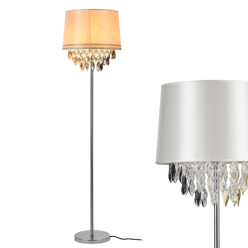 Maßskizze Stehleuchte 165 x Ø 40 cm Weiß lux.pro