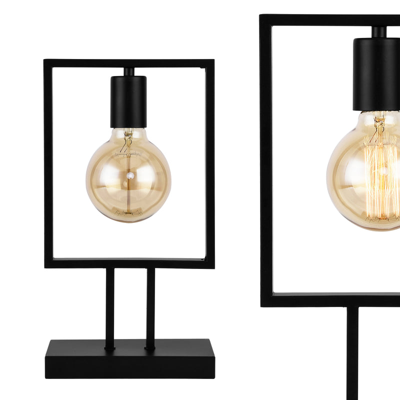 Maßskizze Tischleuchte Tischlampe Lampe Leuchte Wohnzimmer Nachttischlampe E27 [lux.pro]