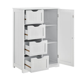 Badezimmerschrank Locust 81x55x30 cm Weiß en.casa