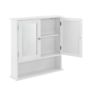 Badezimmerschrank Locust 58x56x13 cm Weiß [en.casa]
