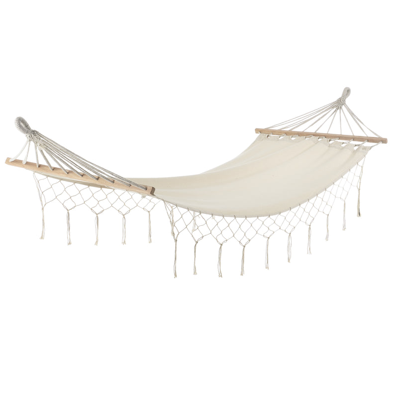 Maßskizze Hängematte Corinto 200x80 cm Max. 150 kg für Innen und Außen Creme casa.pro