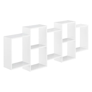 Wandregal Jessheim 161x18x65 cm Weiß en.casa