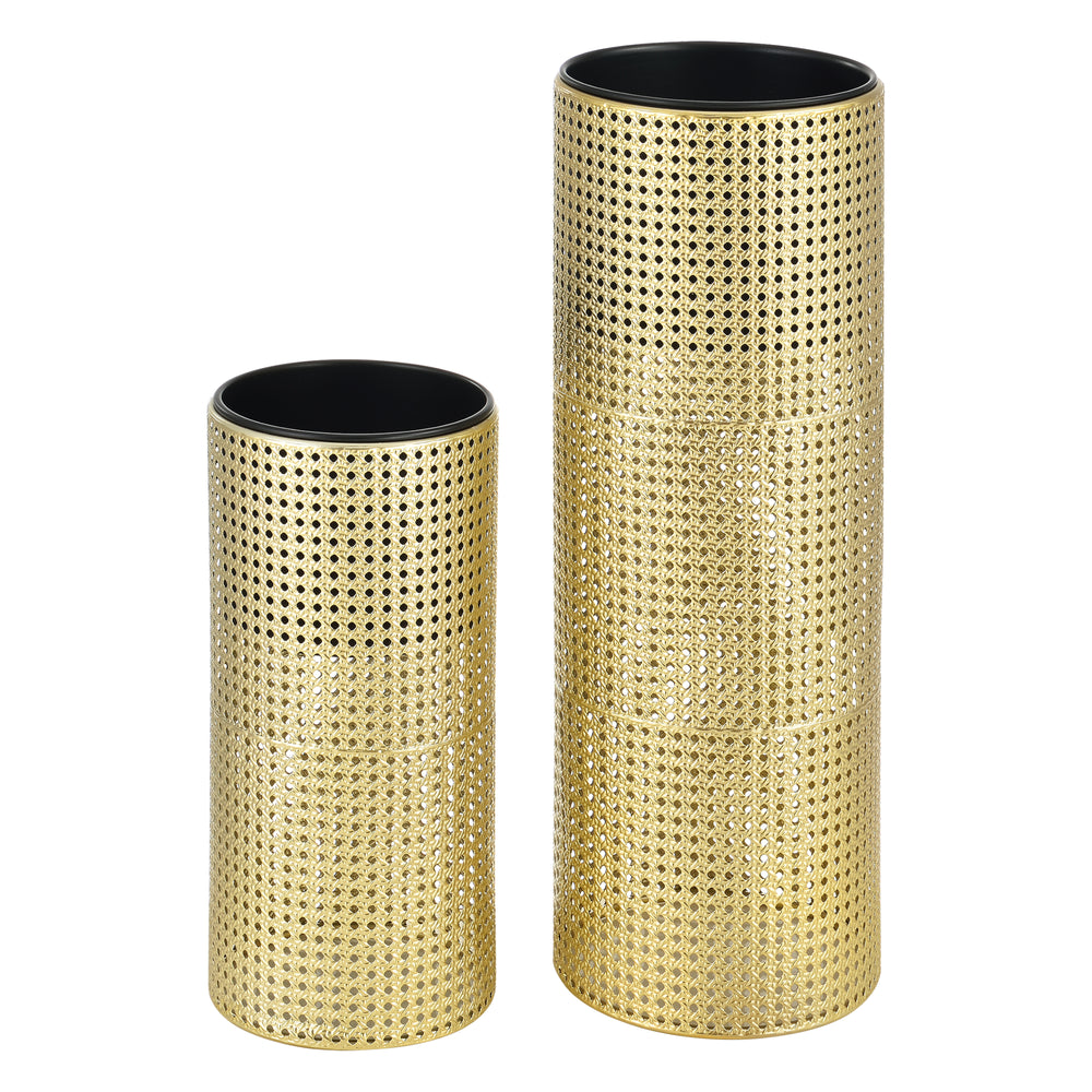 Blumenständer Lüttich 2er Set Schwarz/Goldfarben en.casa - premiumXL