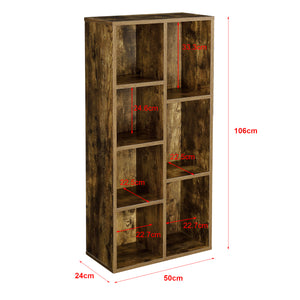 Bücherregal Nossebro Dunkler Holzton en.casa