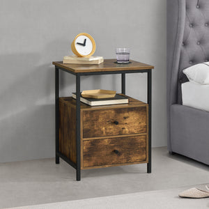 Beistelltisch Alstahaug mit Schrankfächer 59x45x40cm [en.casa]