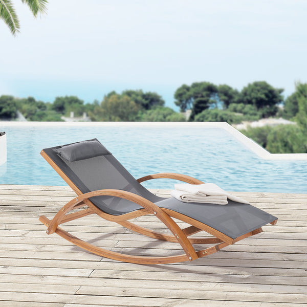 Schaukelliege Iasmos 167x71x73cm Dunkelgrau [en.casa]