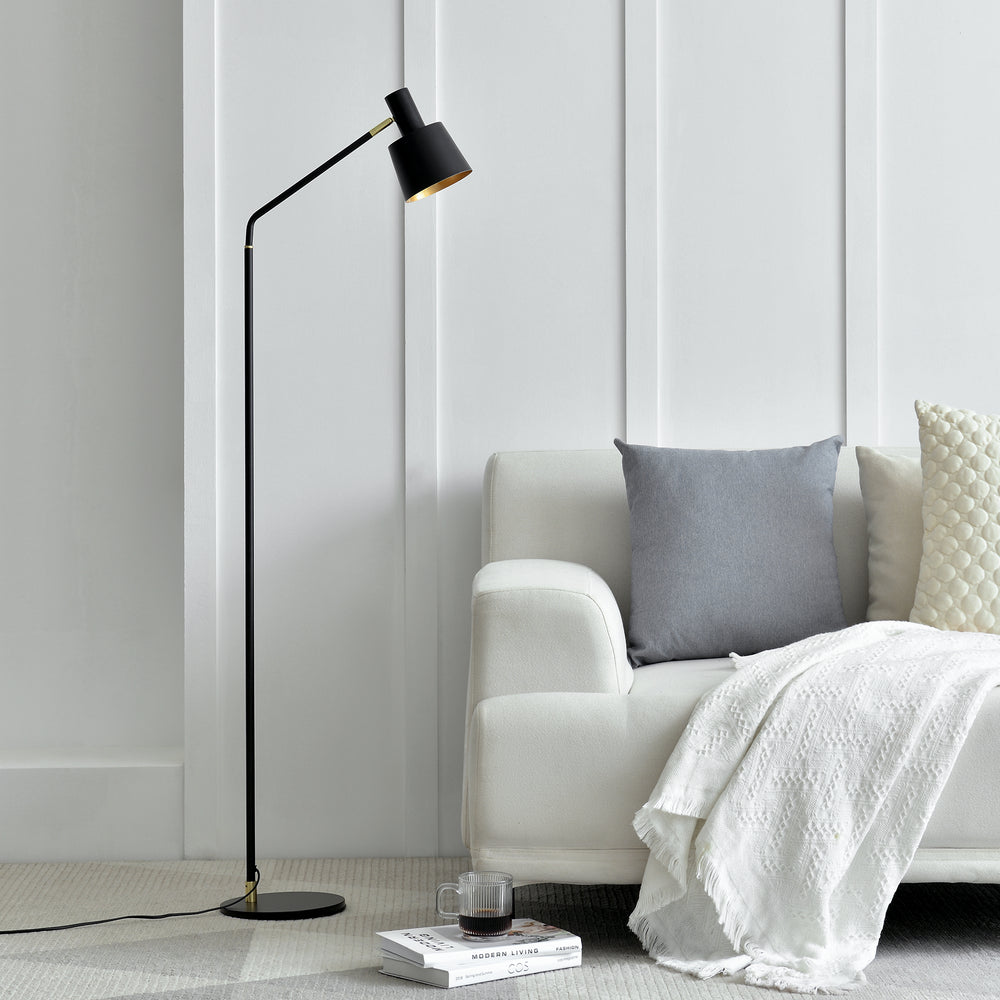 Stehlampe Bristol verstellbar Schwarz [lux.pro]