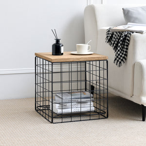 Korbtisch Indalsälven 40 x 40 x 42 cm [en.casa]