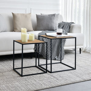 Satztisch Grindavik im 2er Set Holz-Optik [en.casa]