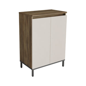 Schuhschrank Lieksa mit 3 Ablagen 85,5x60x35,5 cm Eiche grau [en.casa]