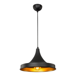 Hängeleuchte Bamber Bridge 22,5 x 32,5 cm 1-flammig Schwarz / Messingfarben [lux.pro]