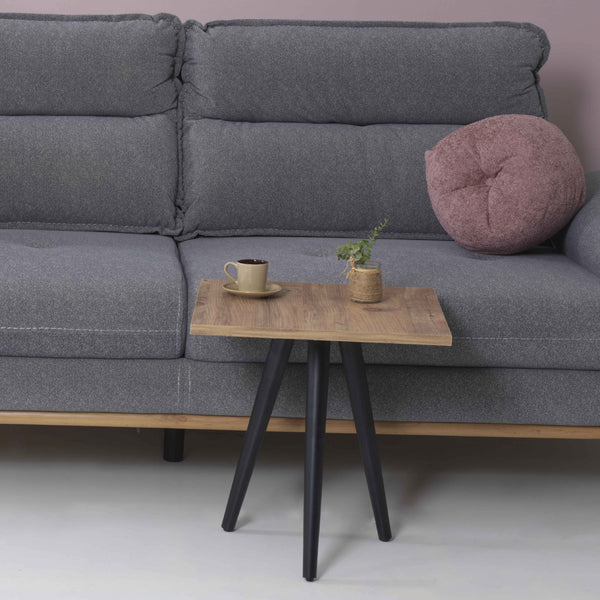 Couchtisch Ballerup  50 x 45 x 45 cm Schwarz / Walnuss-Optik [en.casa]