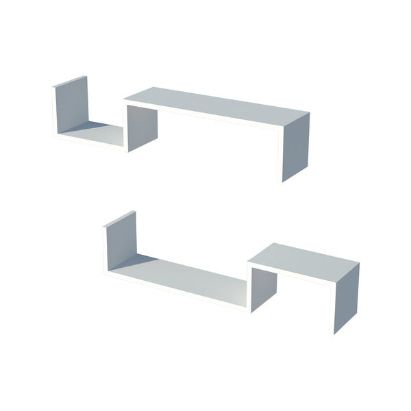 Wandregal Gram 2er Set Weiß [en.casa]