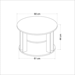 Couchtisch Hammel mit unterer Ablage Eichenoptik / Anthrazit [en.casa]