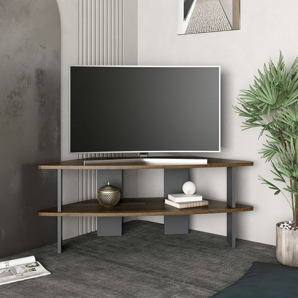 Fernsehtisch Fredensborg 45x116x40 cm Altholzoptik / Anthrazit [en.casa]