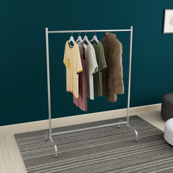 Kleiderständer Staffanstorp 137x104x48cm Silber [en.casa]