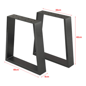 Tischgestell Marstal 42x40cm Schwarz [en.casa]
