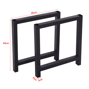 Tischgestell Møn 43x45cm Schwarz [en.casa]