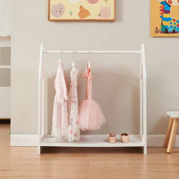 Garderobenständer Langeskov 78x75x35cm Weiß [en.casa]