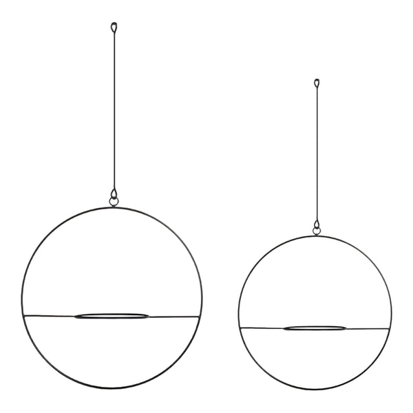 Pflanzhänger Opsterland im 2er Set Schwarz [en.casa]