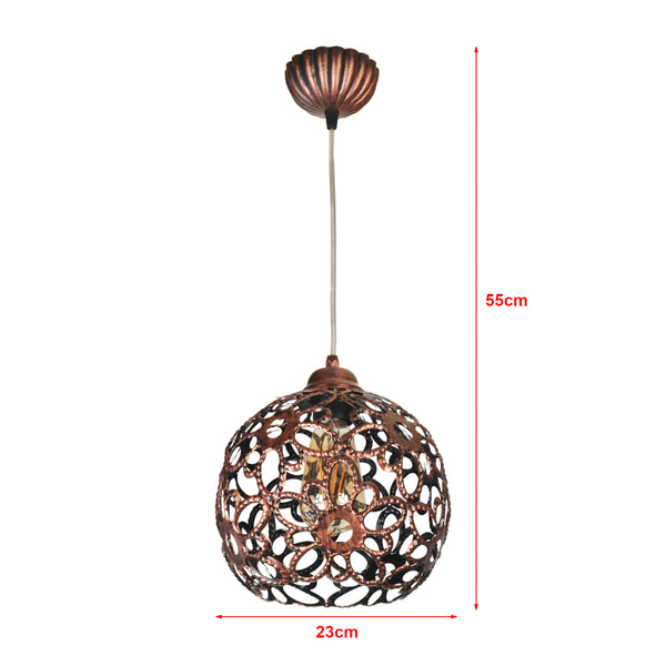 Hängeleuchte Epworth Kupferfarben 1 x E27 [lux.pro]