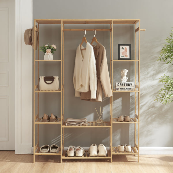 Garderobenständer Ilomantsi Bambus [en.casa]