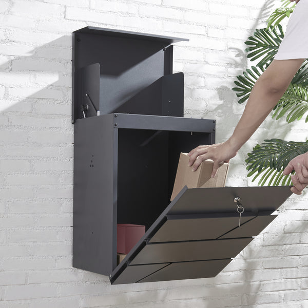 Briefkasten Søllerød 58x44x35cm Anthrazit [en.casa]