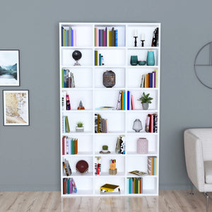 Bücherregal Askvoll 178x102x16cm Weiß [en.casa]