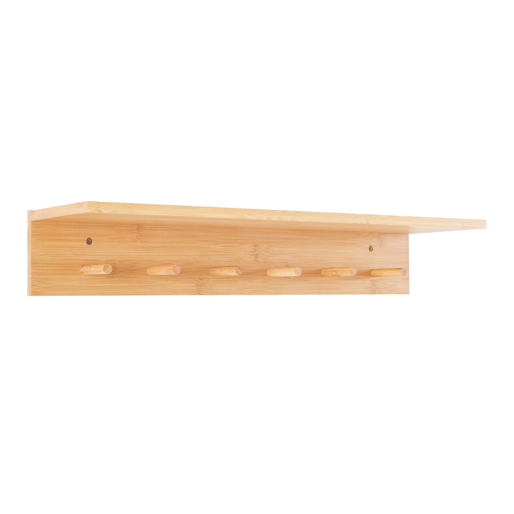 Wandgarderobe Fjord Bambus [en.casa] - premiumXL
