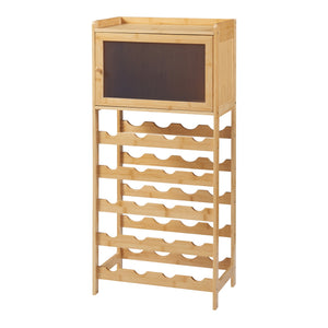 Weinregal Gjerstad 100x47x28cm Bambus Natur [en.casa]