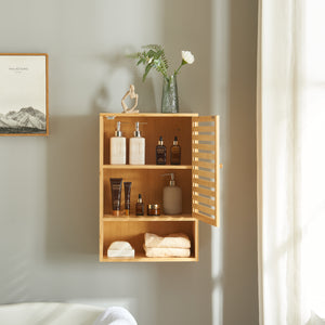 Badezimmerschrank Gjesdal 60x40x20 cm Bambus [en.casa]